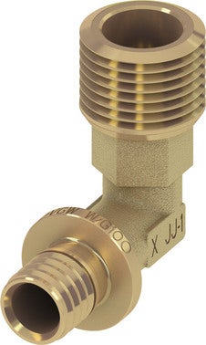 Teceflex nypel przejściowy kątowy mosiężny GZ 25x3/4