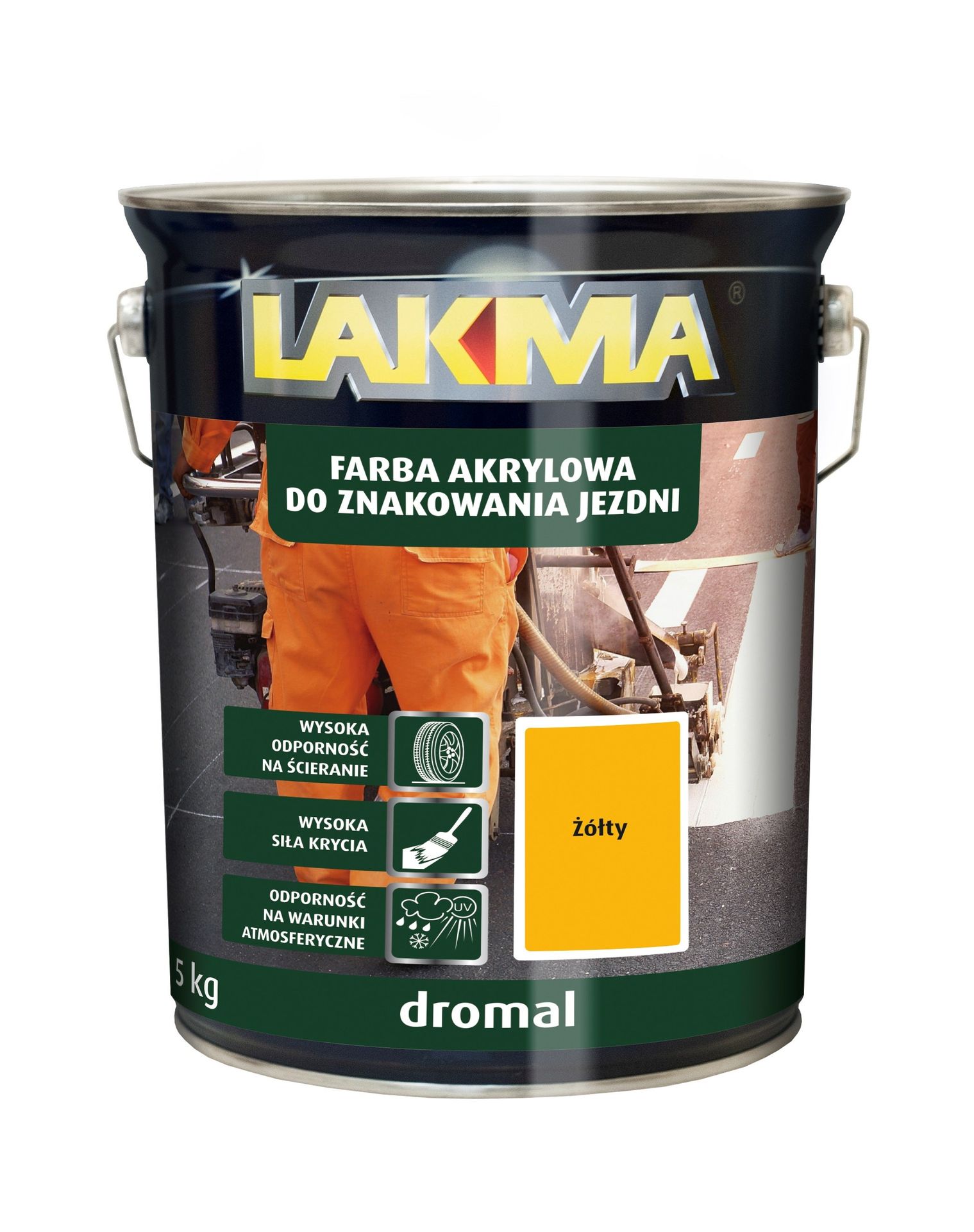 Farba do znakowania Dromal Lakma żółty 5kg