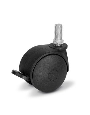 Koło meblowe obrotowe z hamulcem 50 mm/35 kg z trzpieniem M10