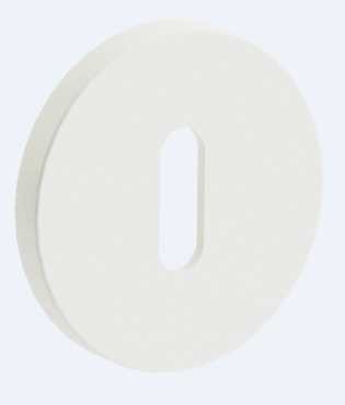 Klamka Simple z krótkim szyldem na klucz biały