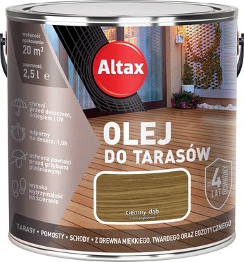 Olej do tarasu Altax ciemny dąb 2,5l