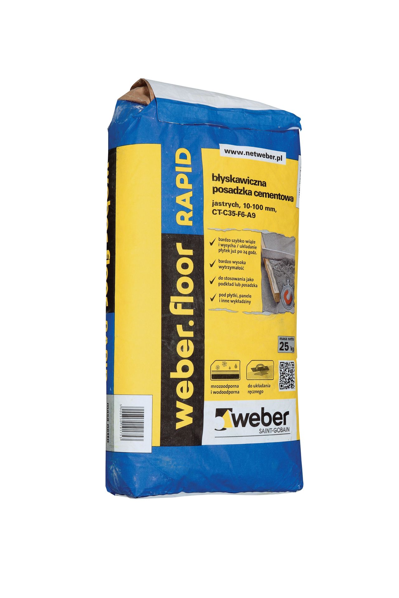 Weber Floor Rapid błyskawiczna posadzka cementowa 25 kg