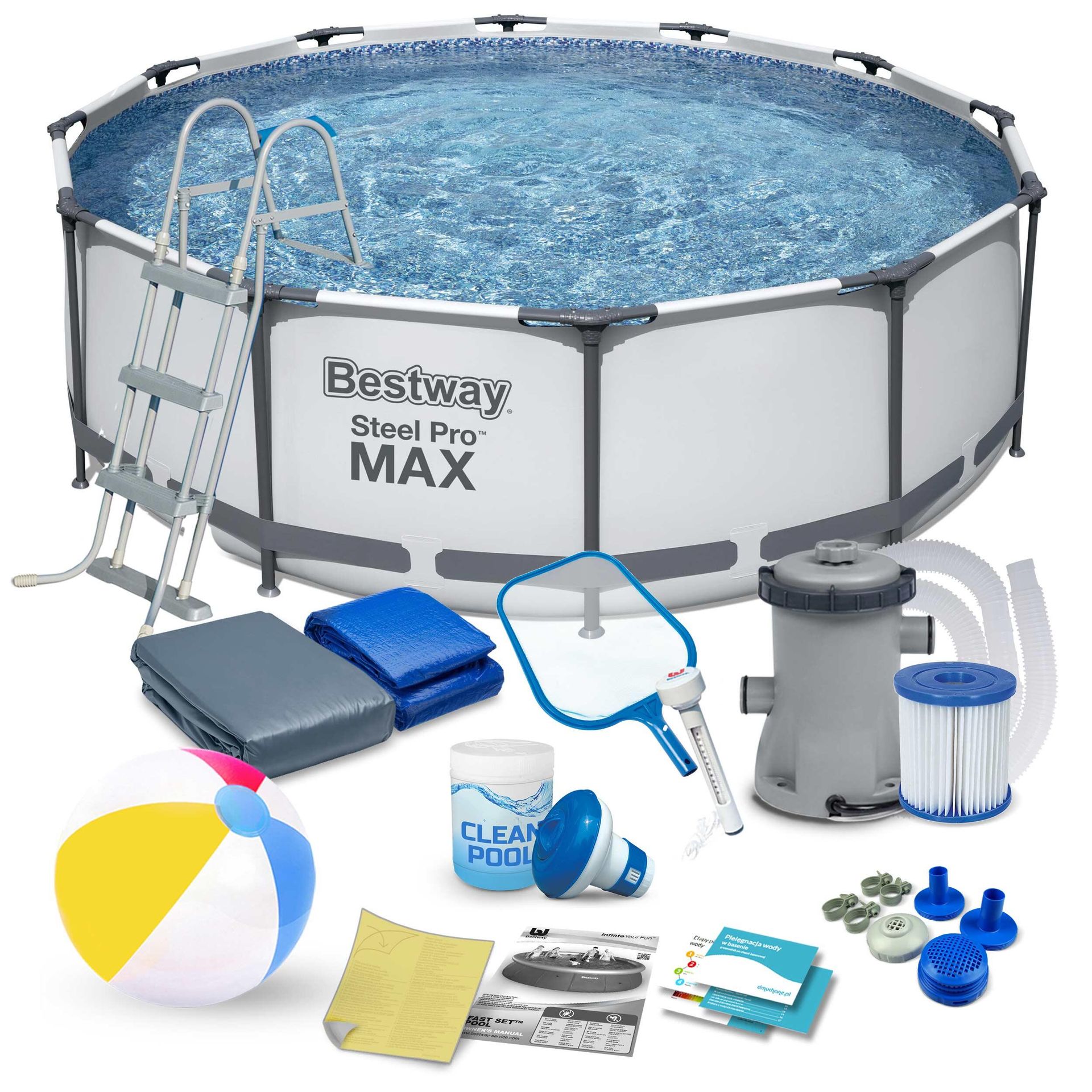 Basen stelażowy Bestway Steel Pro Max 366x100cm 