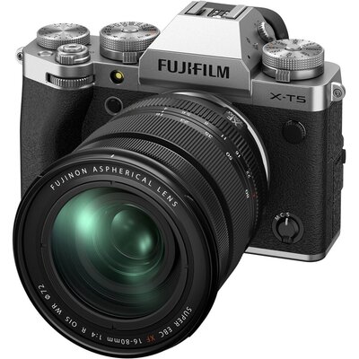 Fujifilm X-T5 srebrny + Fujinon XF 16-80 OiSR WR