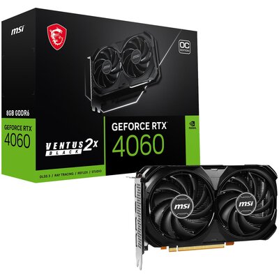 MSI GeForce RTX 4060 Ventus 2X Black OC 8GB DLSS 3