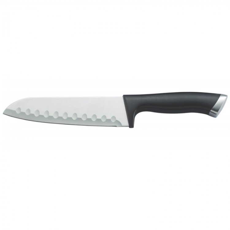 HERENTHAL Nóż Santoku 17.5 cm HERENTHAL HT-MSB04, stal nierdzewna, antypoślizgowa rękojeść HT-MSB04