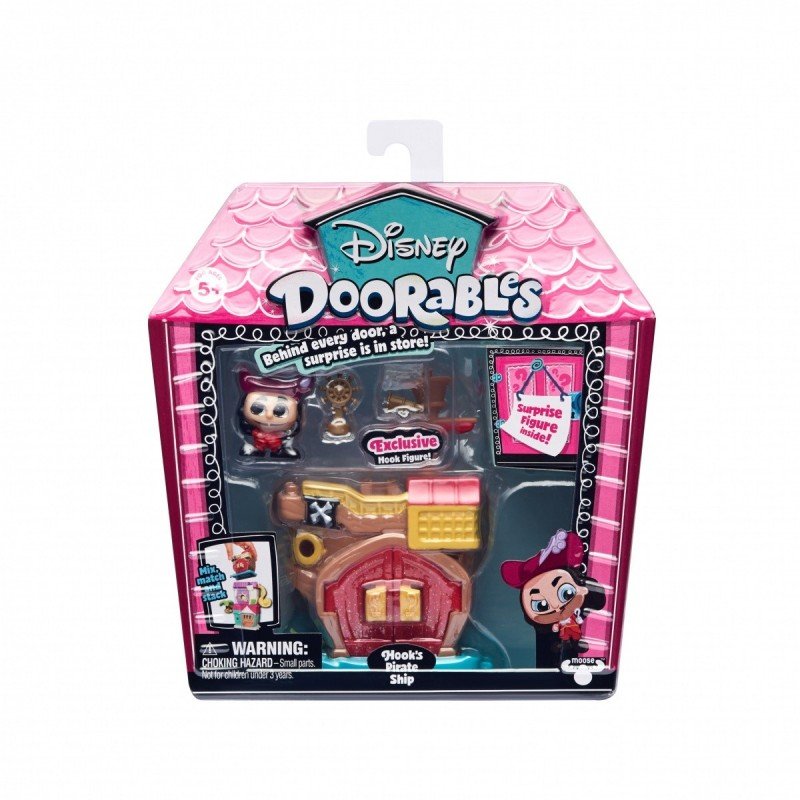 Doorables Disney Character  69401   Hook's Pirate Ship  zestaw do gry z 2 x mini figurkami doorables