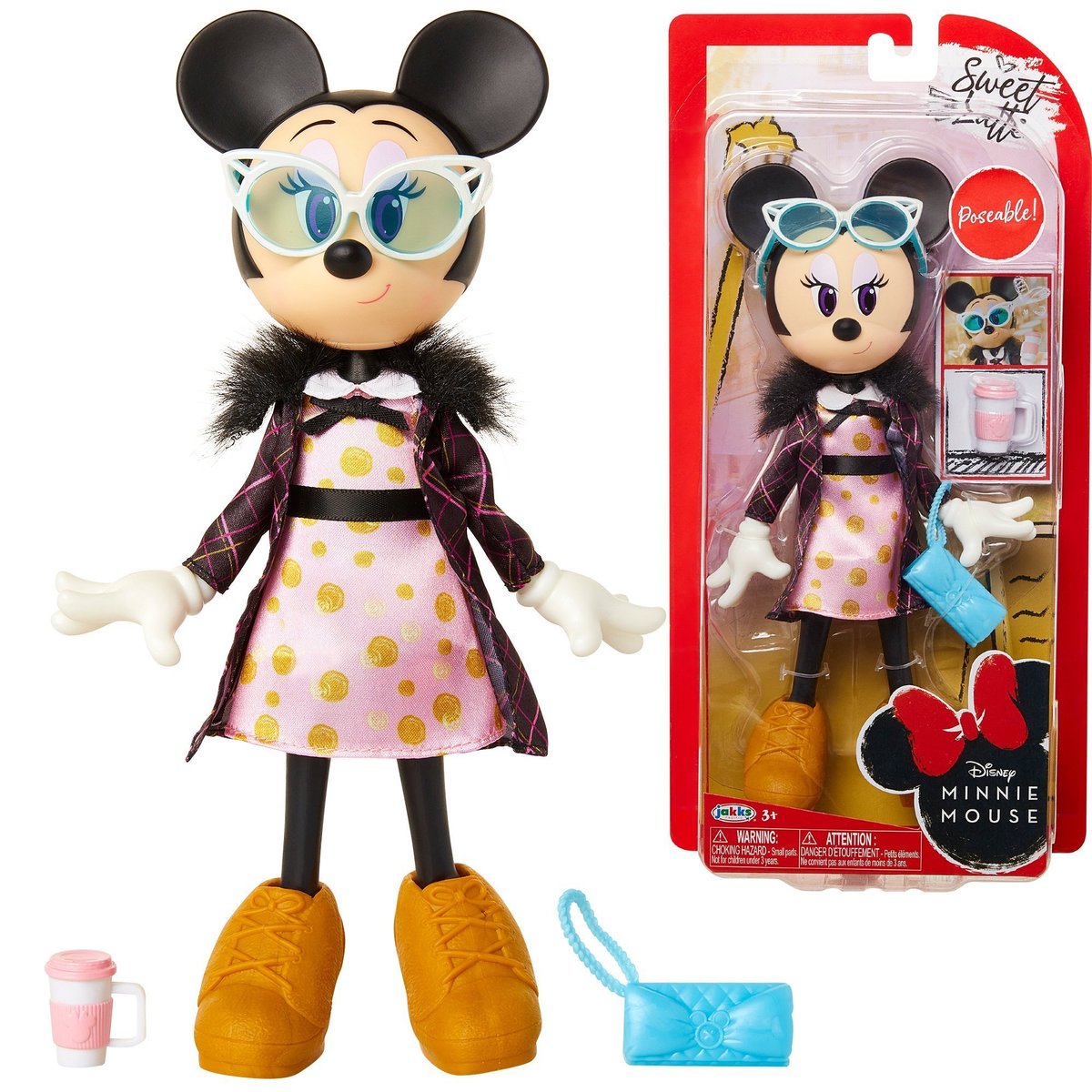 Jakks Pacific, lalka Minnie Mouse Sweet Latte