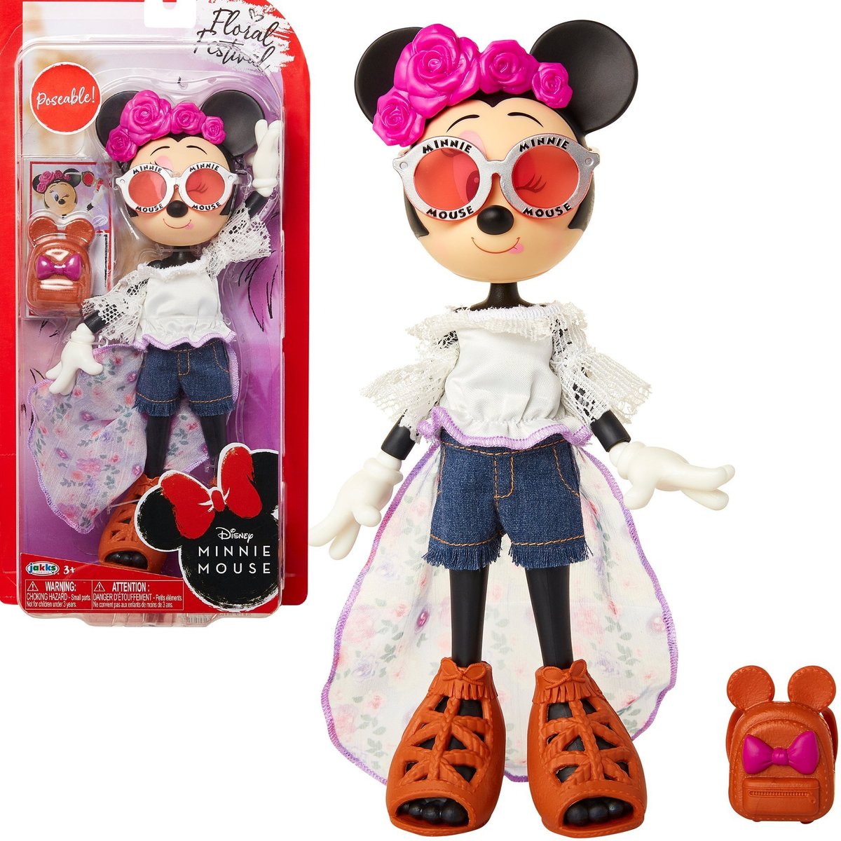 Jakks Pacific, lalka Myszka Minnie Mouse Floral Festival