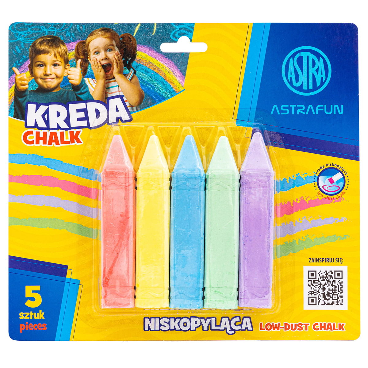 Kreda Jumbo kwadratowa Astra Fun 2x2x10,5 cm 5 szt