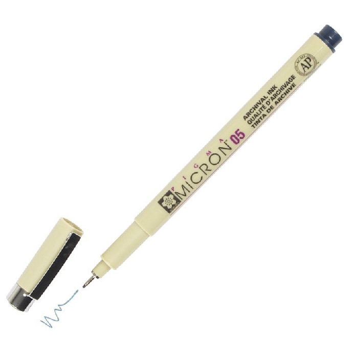 Cienkopis Pigma 05 Micron, 243 Blue/Black, 0,45 mm
