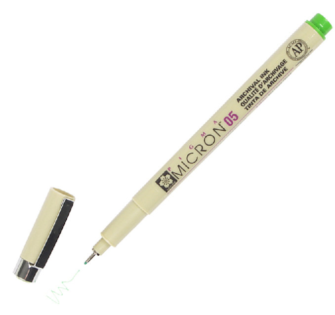 Cienkopis Pigma 05 Micron, 32 F Green, 0,45 mm