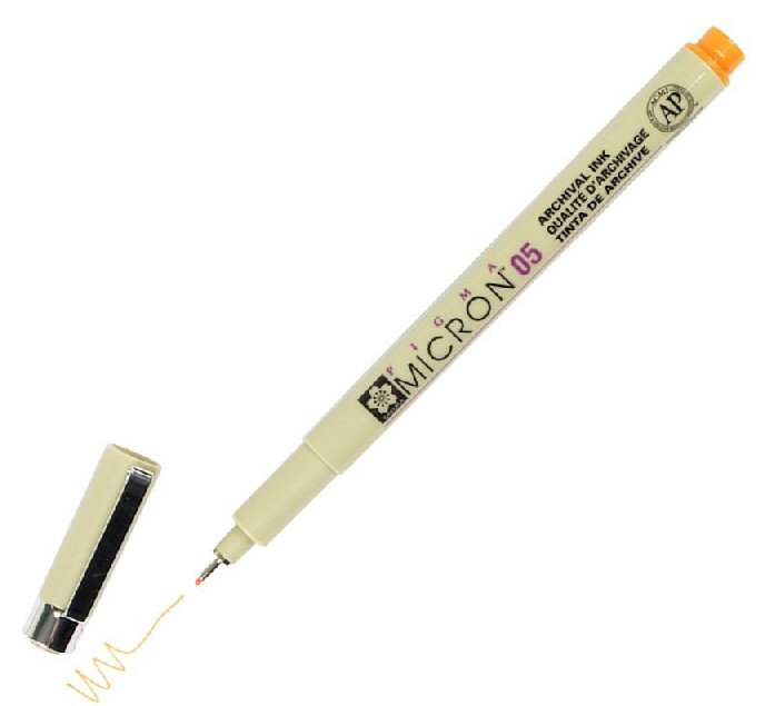 Cienkopis Pigma 05 Micron, 05 Orange, 0,45 mm