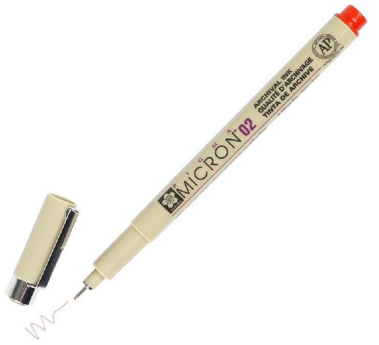 Cienkopis Pigma 02 Micron, 19 Red, 0,3 mm