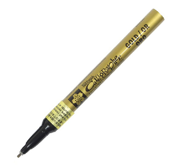 Marker permanentny, Sakura Pen-Touch Calligrapher, Fine, złoty, 1,8 mm