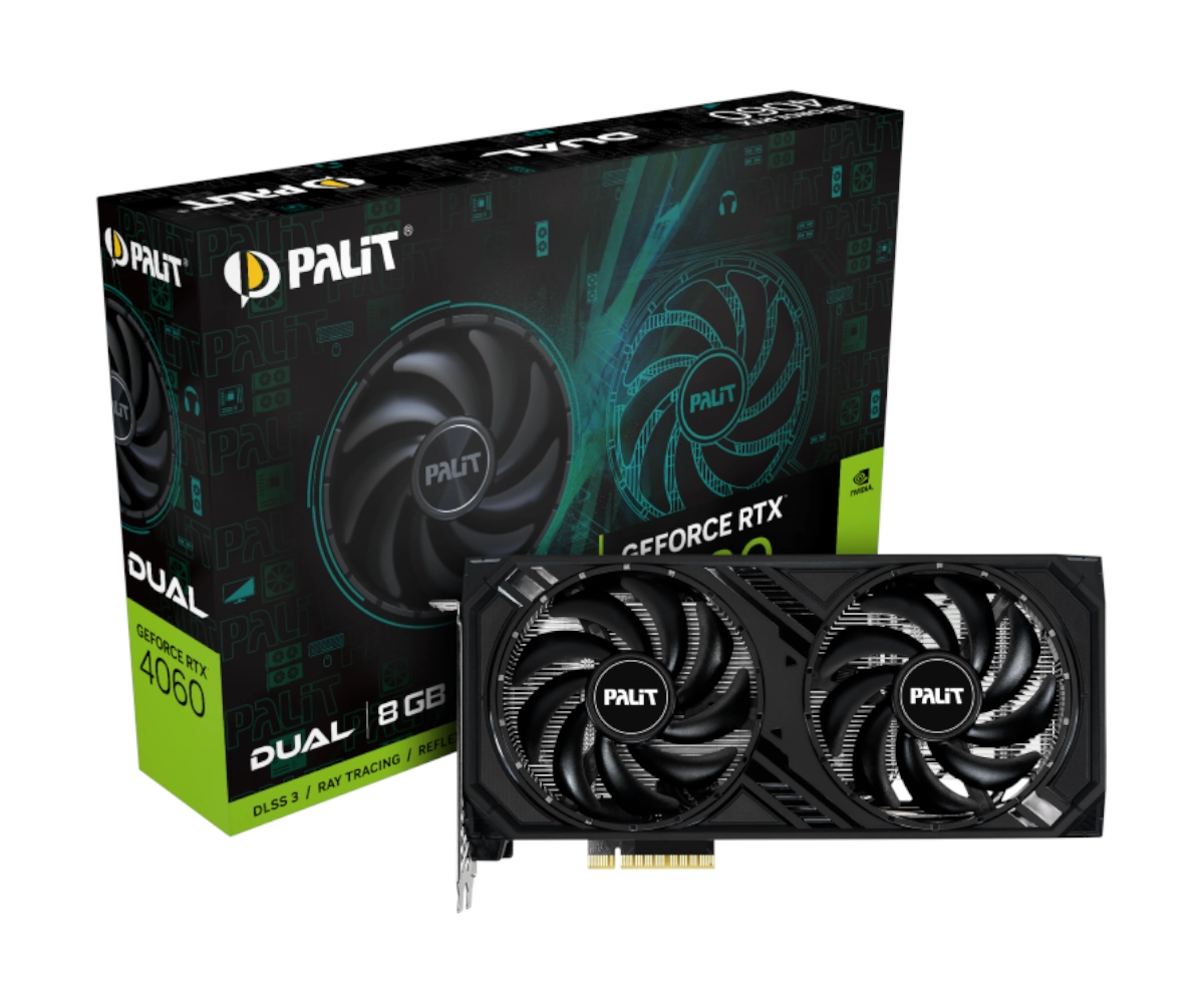 Palit GeForce RTX 4060 Dual 8 GB GDDR6 DLSS 3 NE64060019P1-1070D