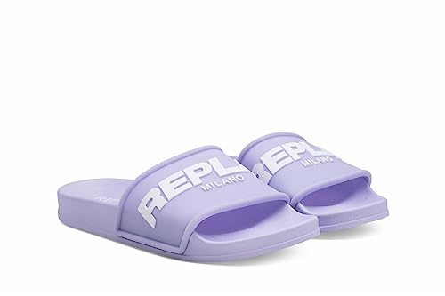 Replay Damskie kapcie UP W Emboss 032 liliowe, 40 EU, 032 Lilac, 40 EU