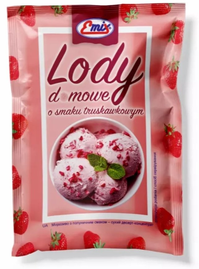 .Emix Lody domowe o smaku Truskawkowym