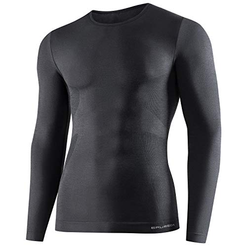 BRUBECK LS11600 męska koszulka z długim rękawem | oddychająca | termiczna | sporty zimowe | na zewnątrz | górna część | podkoszulek funkcyjny | 41% wełna z merynosów | LS11600