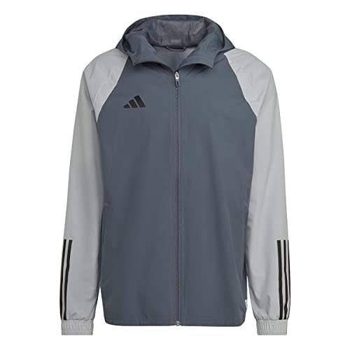 adidas męska kurtka Tiro 23 Competition All Weather Jacket, Team Onix/Team Light Grey, HU1320, rozmiar XLT