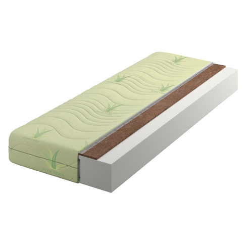 Materac piankowo-kokosowy z pokrowcem aloe vera 120x200 - Mirani