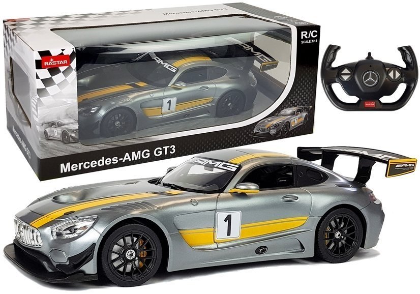 Rastar Auto R/C Mercedes AMG GT3 1:14 Szare na pilota 6028