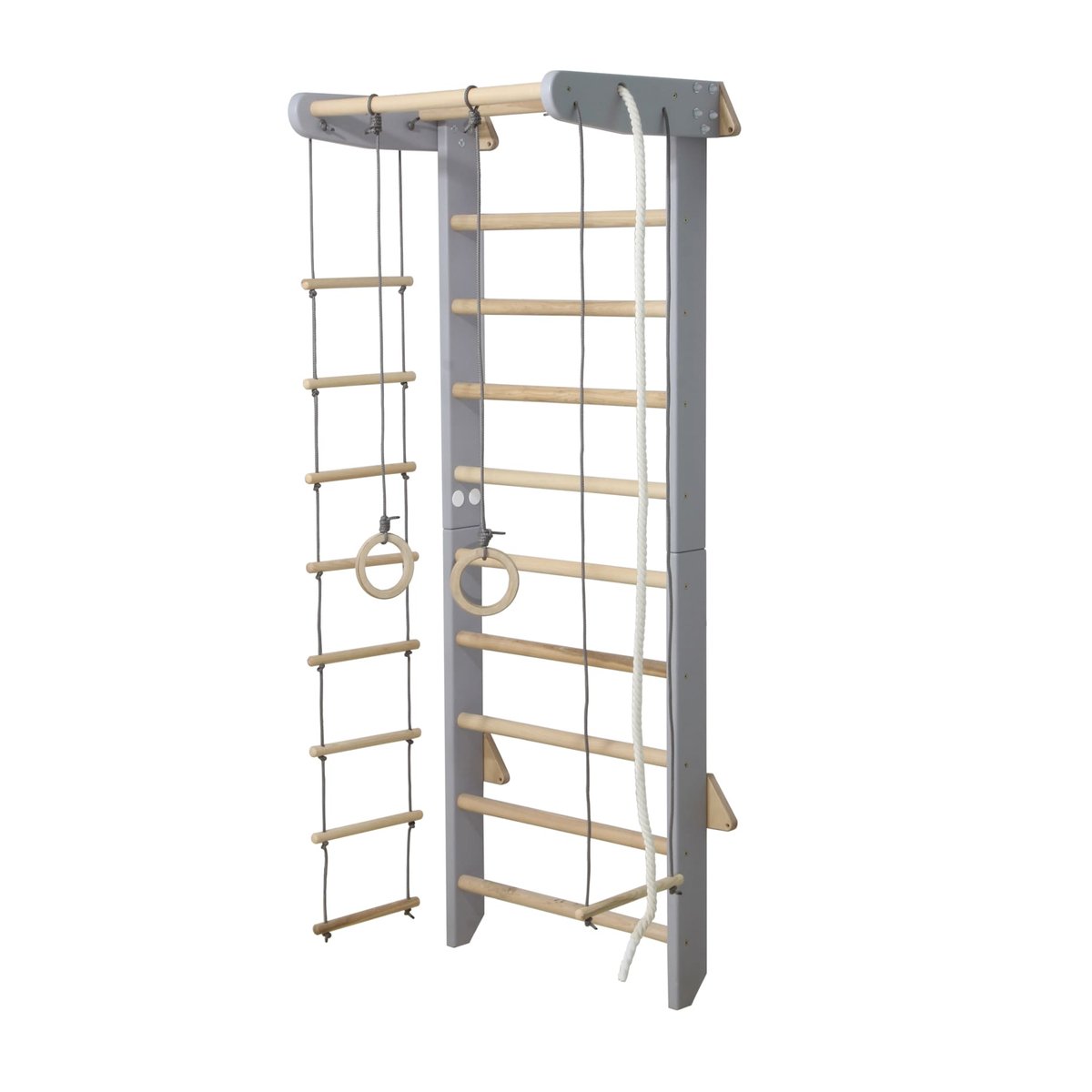 Małpiszon, Drabinka Gimnastyczna Z Drążkiem Numi Szara