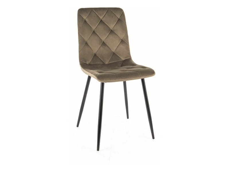 Krzesło tapicerowane JERRY VELVET oliwkowe welurowe SIGNAL
