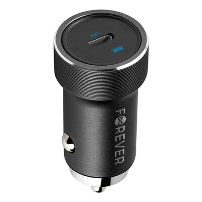 Forever Zasilacz samochodowy CC-06 USB-C 20 W, PD3.0 (GSM112639) Czarny