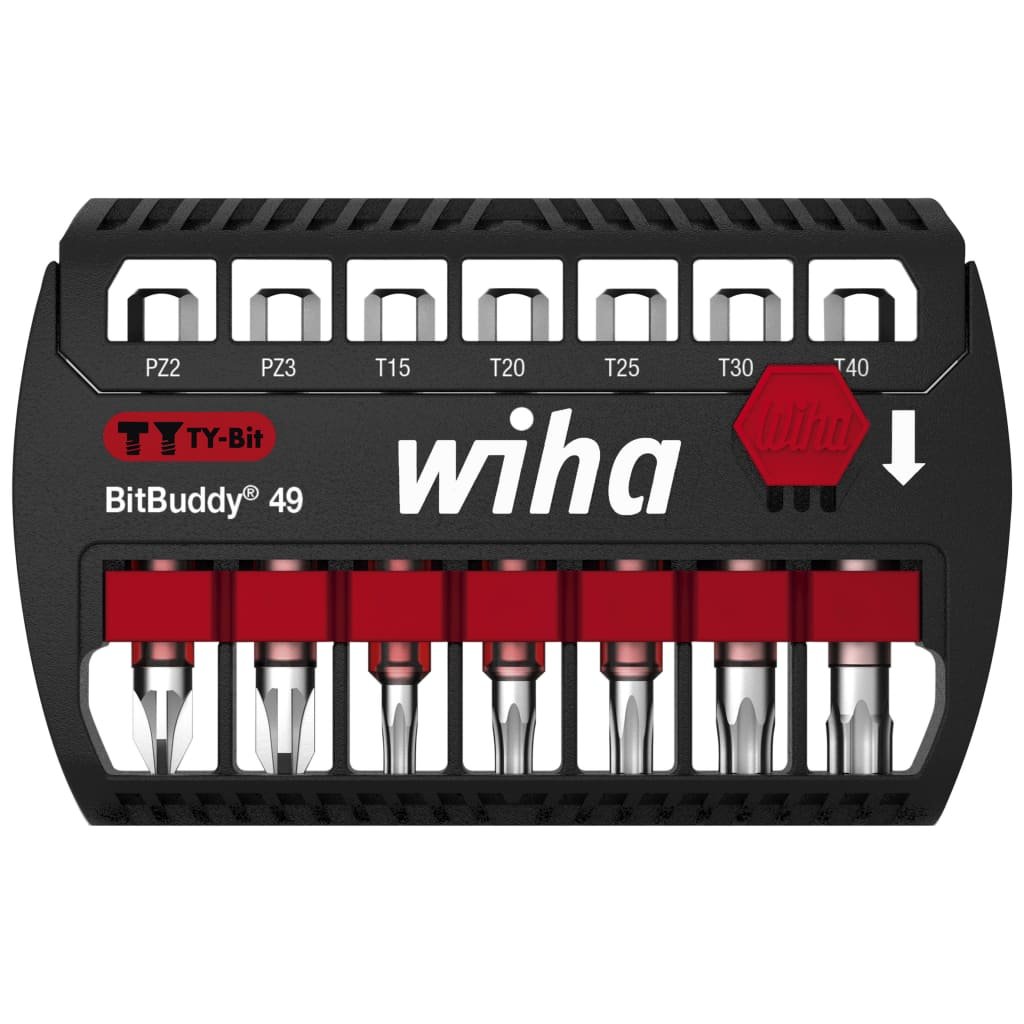 Wiha 8-częściowy zestaw bitów Bitbuddy, Ty Pozidriv i Torx, 49 mm