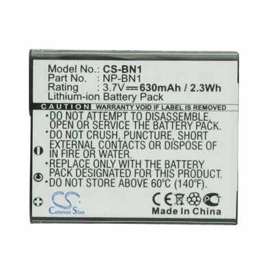 Cameron Sino Sony Bati-mex Bateria NP-BN1 600mAh 2.2Wh Li-Ion 3.7V