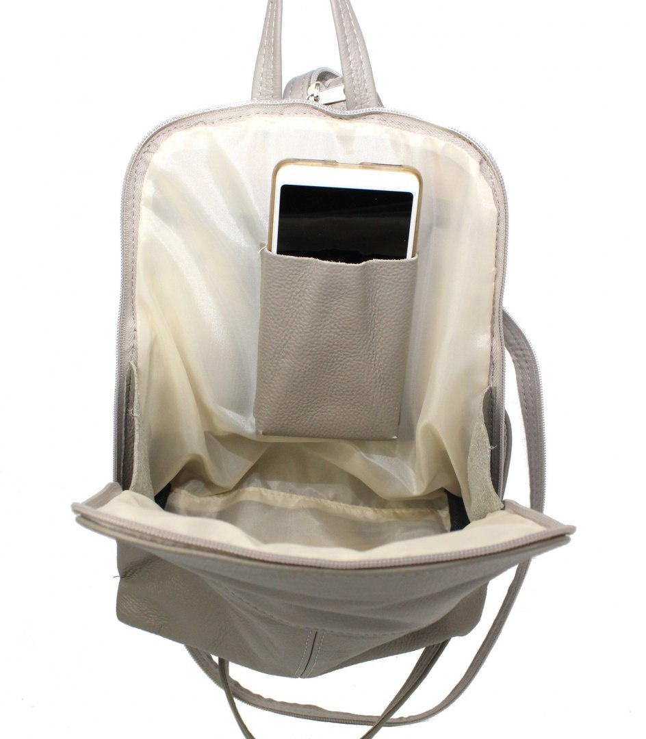 Plecak Skórzany MAGRE (PL) JOLA Skóra Naturalna Licowa JASNY POPIELATY