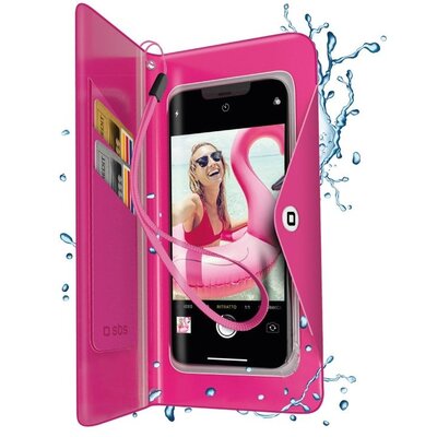 Etui SBS Splash Resistant Transparent Universal Case Różowy