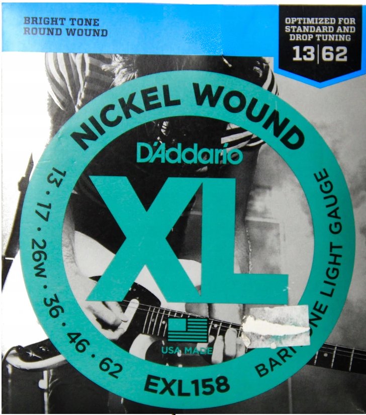 DAddario EXL158 struny do gitary baryton 13-62 DADEXL158SGE1362