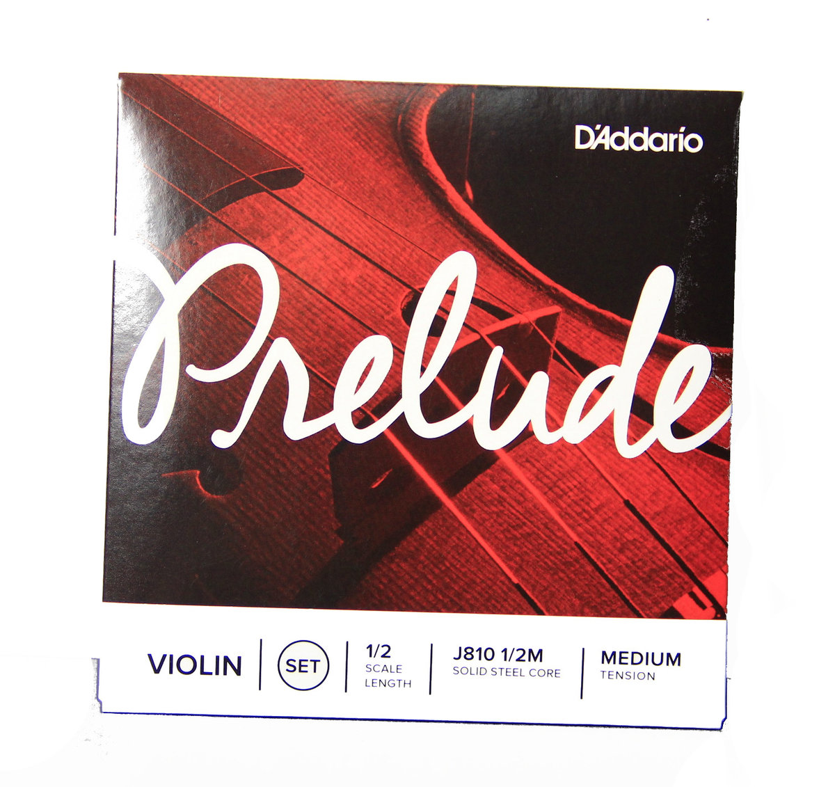 D'Addario j810  1/2 m Prelude komplet strun z włókna węglowego stal/nikiel 1/2 skrzypce Medium J810 1/2M