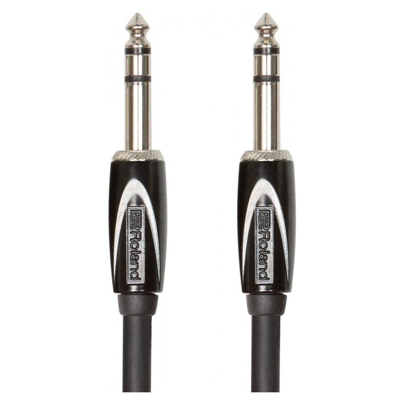 Roland Black Serie kabel połączeniowy stereo wtyk jack 6,3 mm, długość: 1 m RCC-3-TRTR RCC-3-TRTR