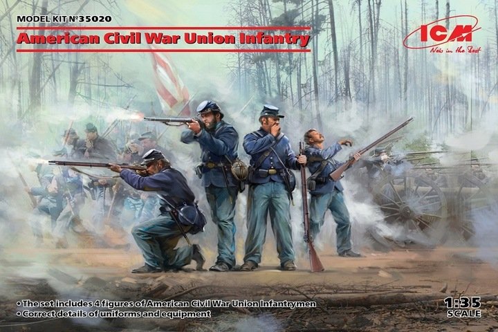 ICM 35020 Union Infantry (American Civil War) 1:35 Figurki do sklejania