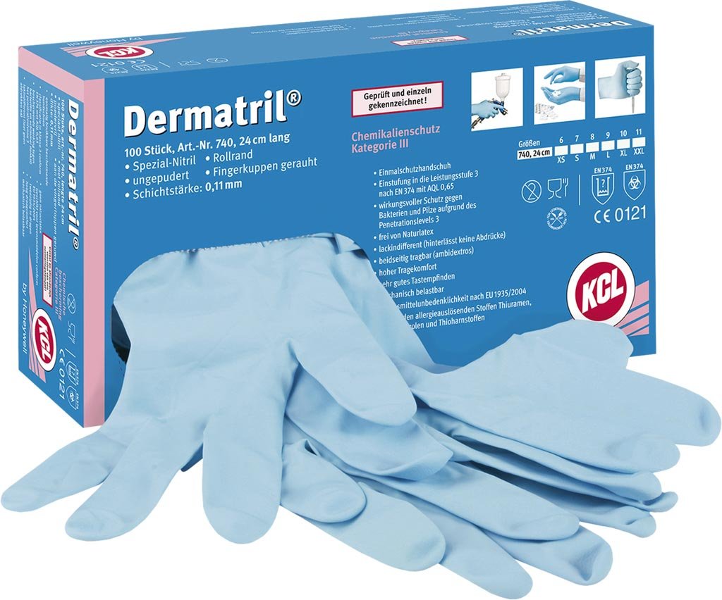 Jednorazowe rękawice nitrylowe DERMATRILL 740 1 para