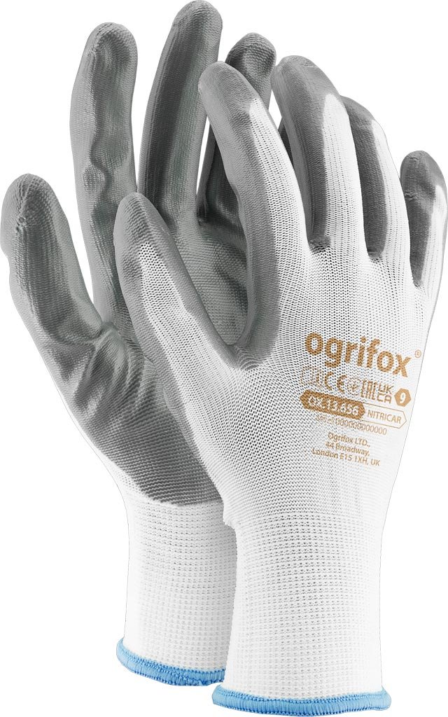 OGRIFOX Rękawice ochronne nitrylowe nitricar rozm. 10 RAWONIT10