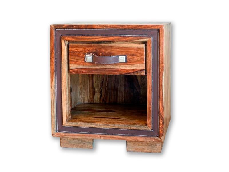 Stolik drewniany / Szafka nocna Milan (1+1) 51 x 45 x 35