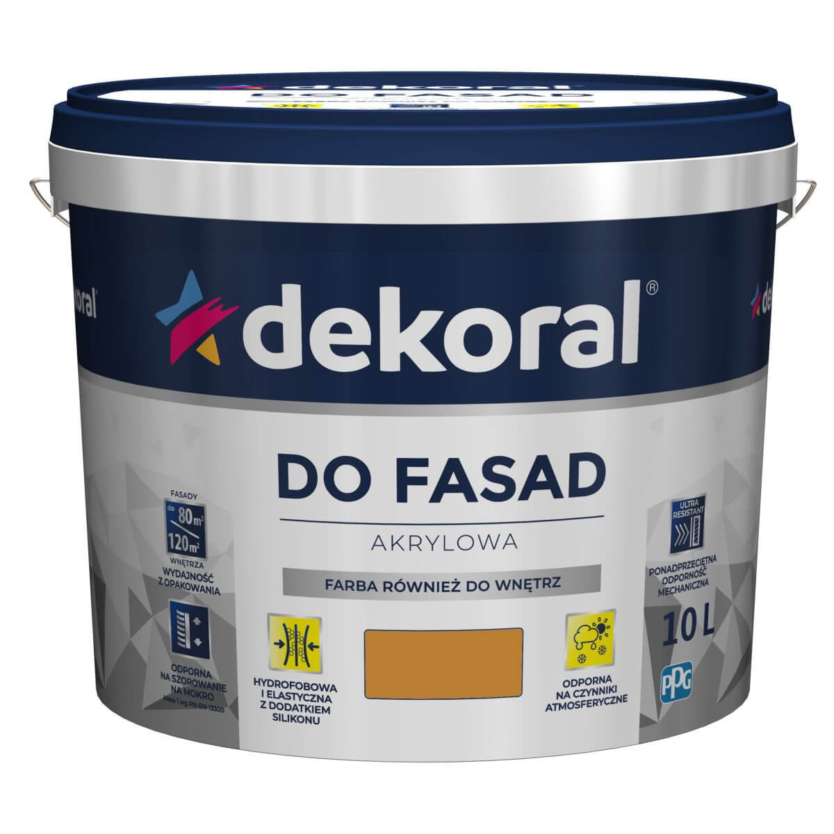 Dekoral Polinit Farba Fasadowa 10L Piaskowy