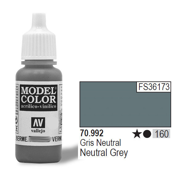 Vallejo Model Color Neutral Grey 17ml 70.992