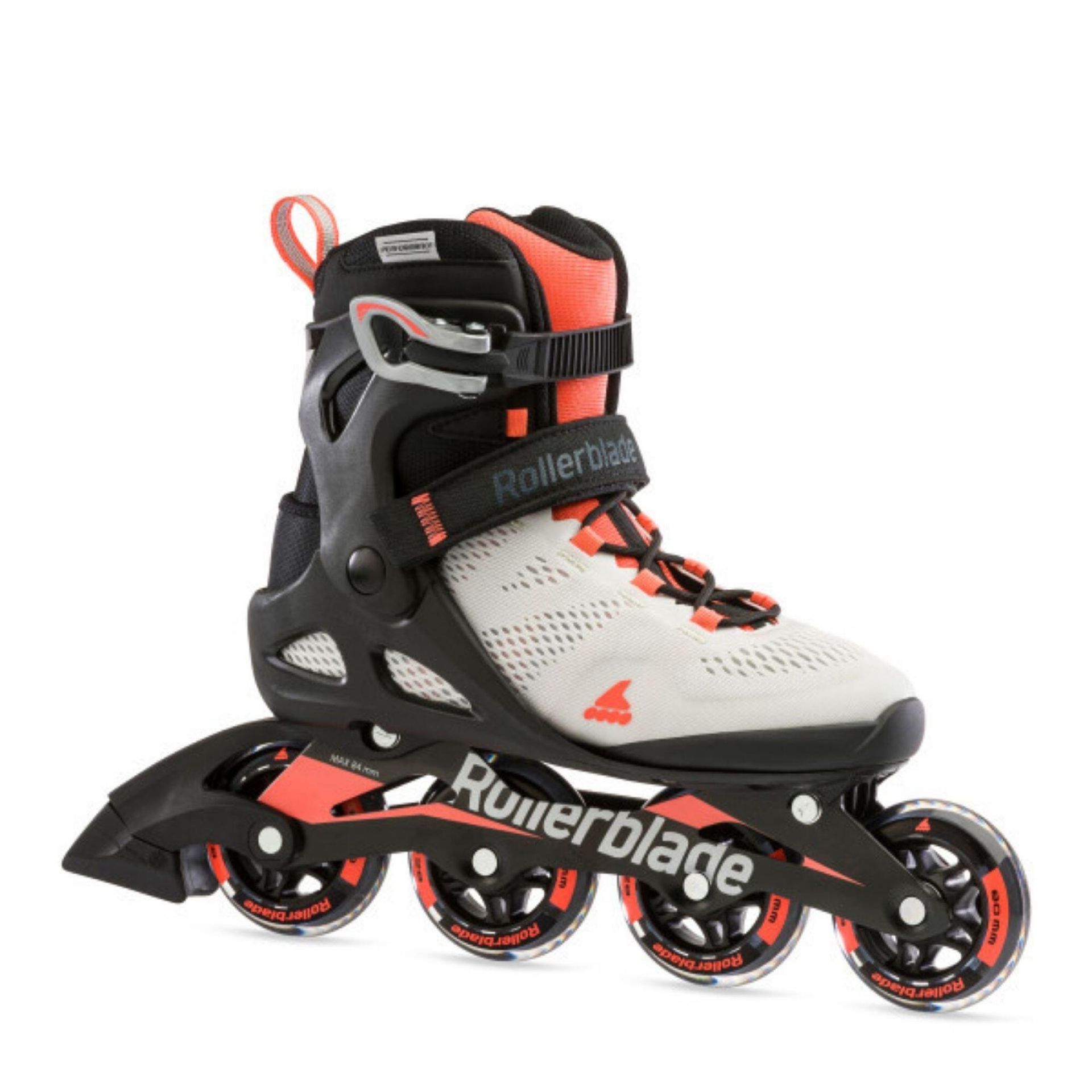 Rollerblade Damskie łyżworolki Macroblade 80, Glacier Grey/Coral, 240 07100700-R50