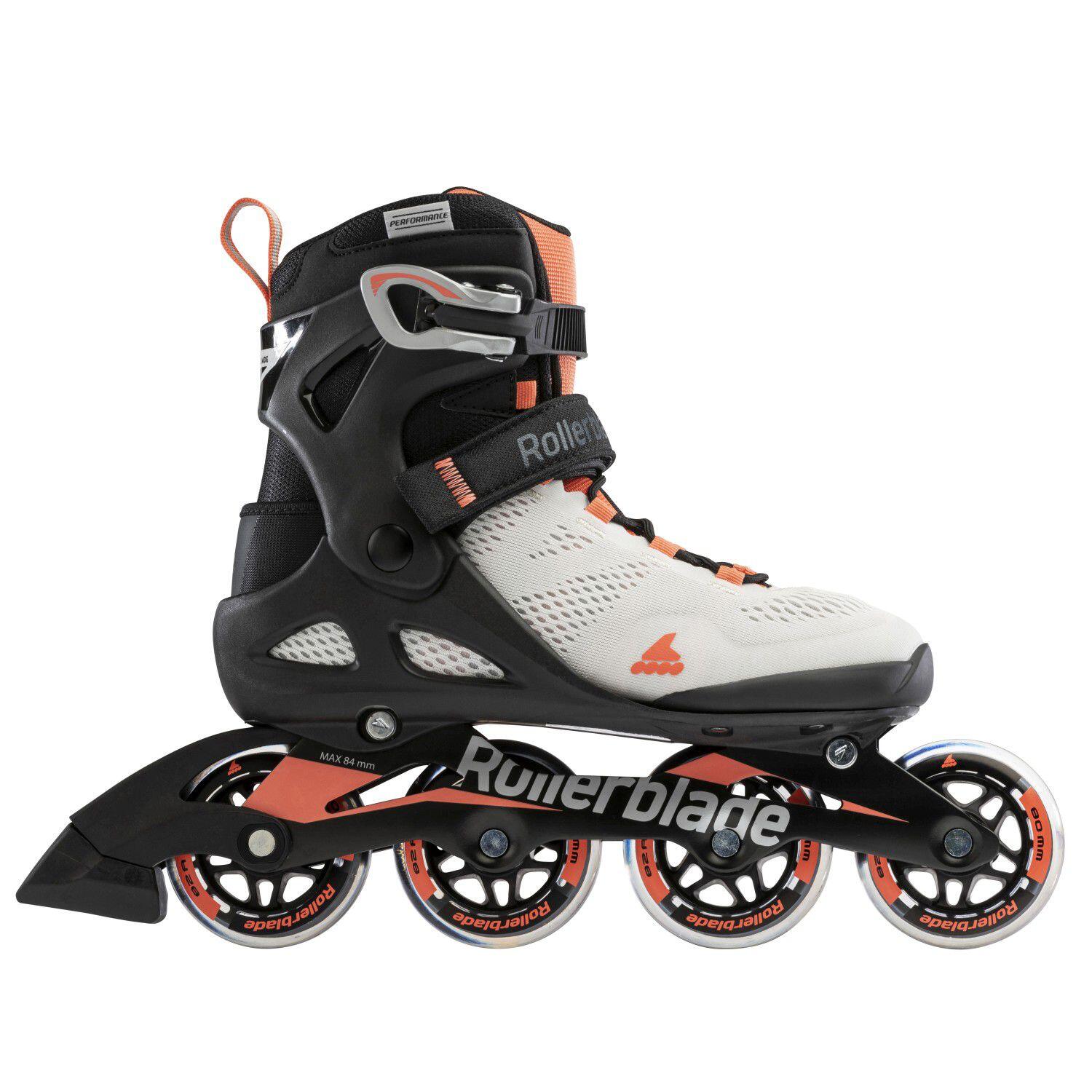 Rollerblade MACROBLADE 80 W łyżworolki damskie, żółto-szare/koralowe, 260 8050459823141