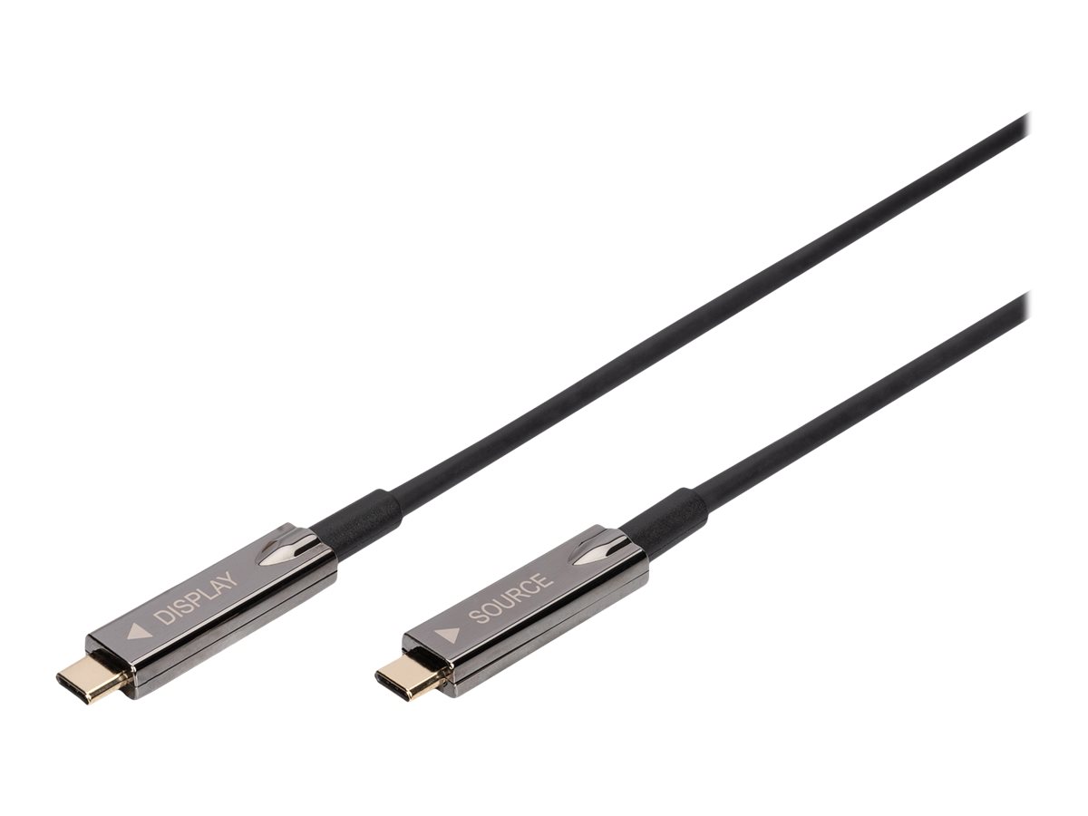 DIGITUS USB Type-C-USB Type-C AOC Hybrid FO cable 4K 60Hz USB 3.1 SPEC 20m
