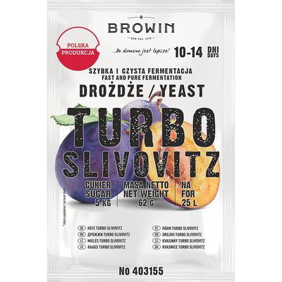 Drożdże gorzelnicze Turbo Slivovitz 62 g