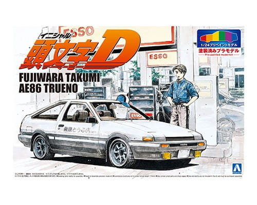 Toyota AE86 Trueno Pre-Painted Initial D Takumi Fujiwara 1:24 Aoshima 061992