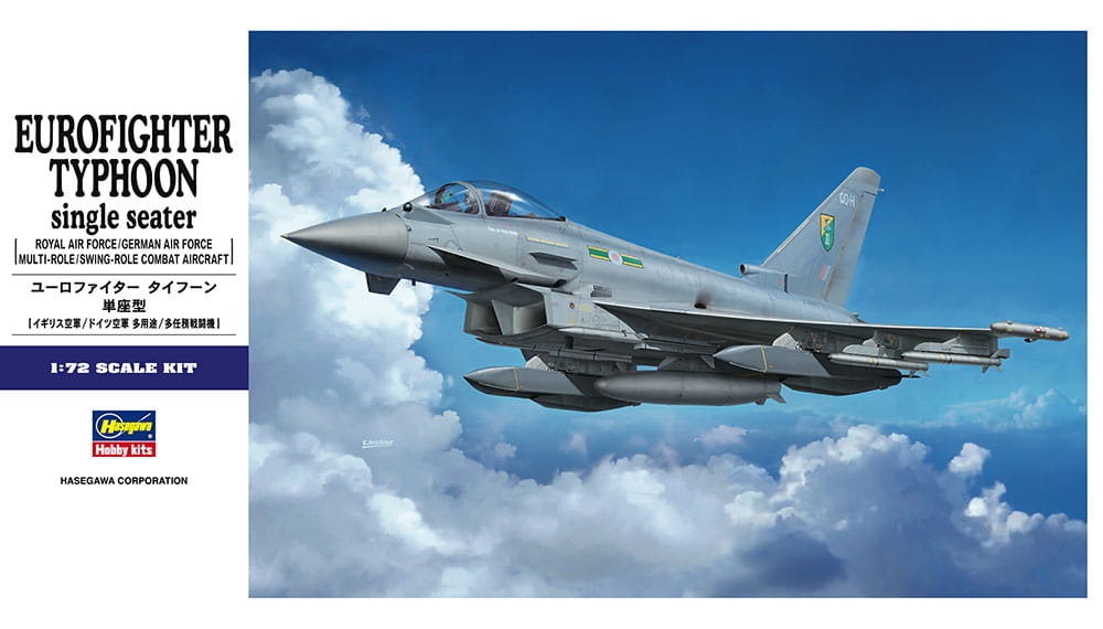 Hasegawa HASEGAWA  EUROFIGHTER TYPHOON single seater hasE40