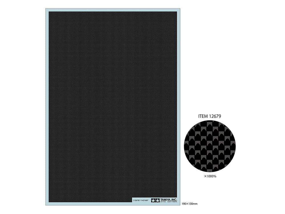 Tamiya TAMIYA  Carbon Pattern Decal (Plain Weave/Fine) 12679