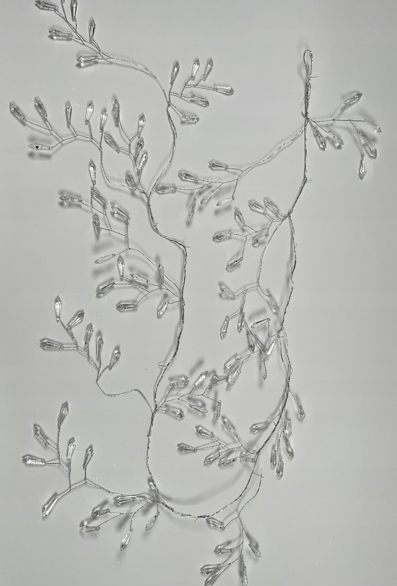 DŁUGA GAŁĄZKA GIRLANDA KRYSZTAŁKI DEKORACJA 120 CM